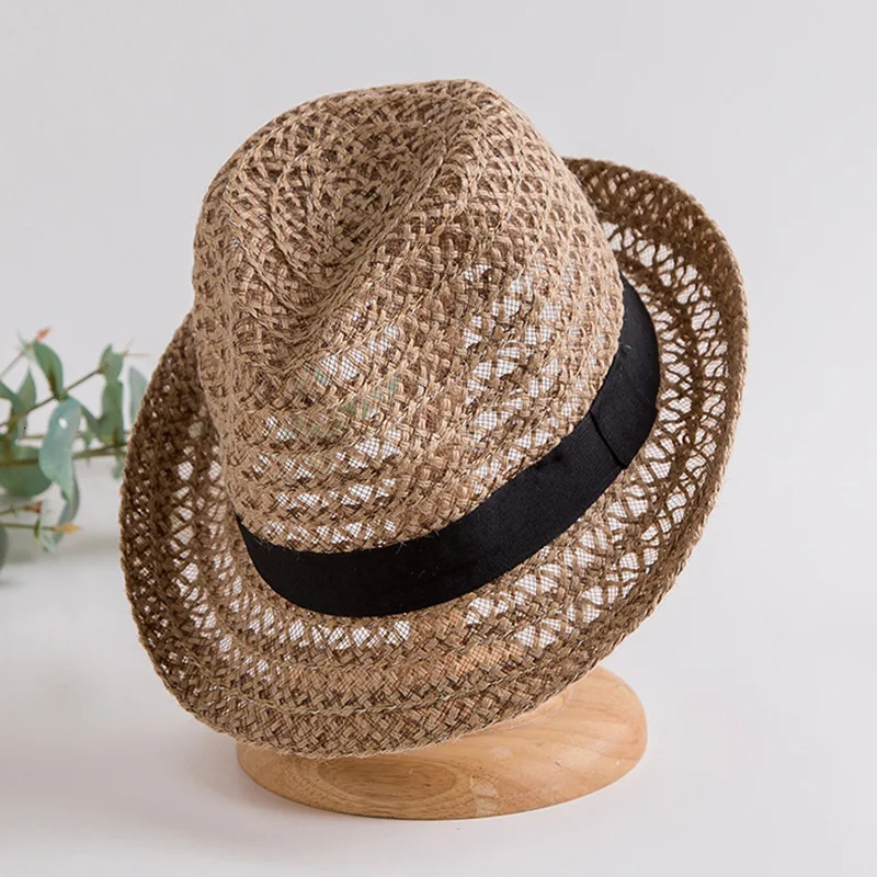 Summer Foldable Jazz Straw Hats WomenS Colorful Breathable Woven Sun Hat Short Brim Panama MenS Cuban Cap Packable Kentucky 250526