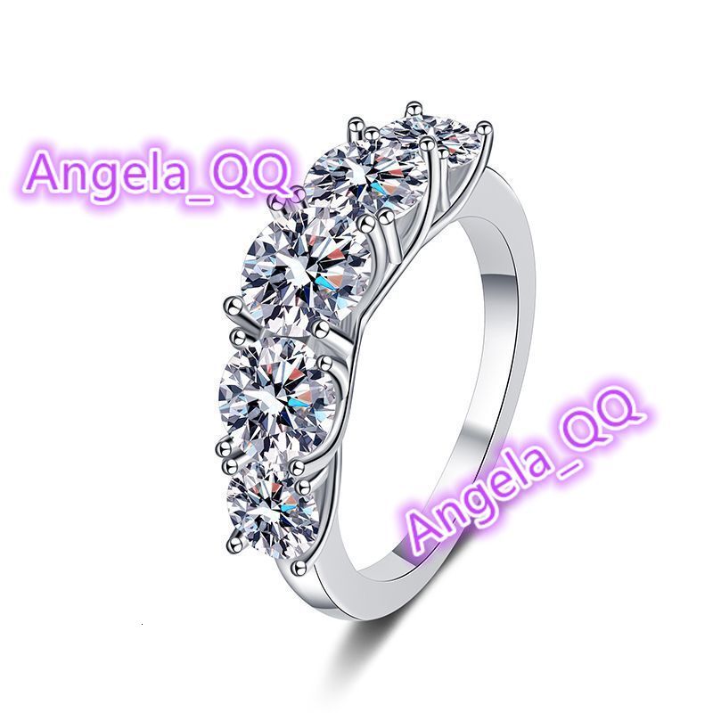 Real D Color Classic Factory Wholesale Sparkling Gemstone Party Rings Moissanite Wedding Ring for Women Romantic Gift