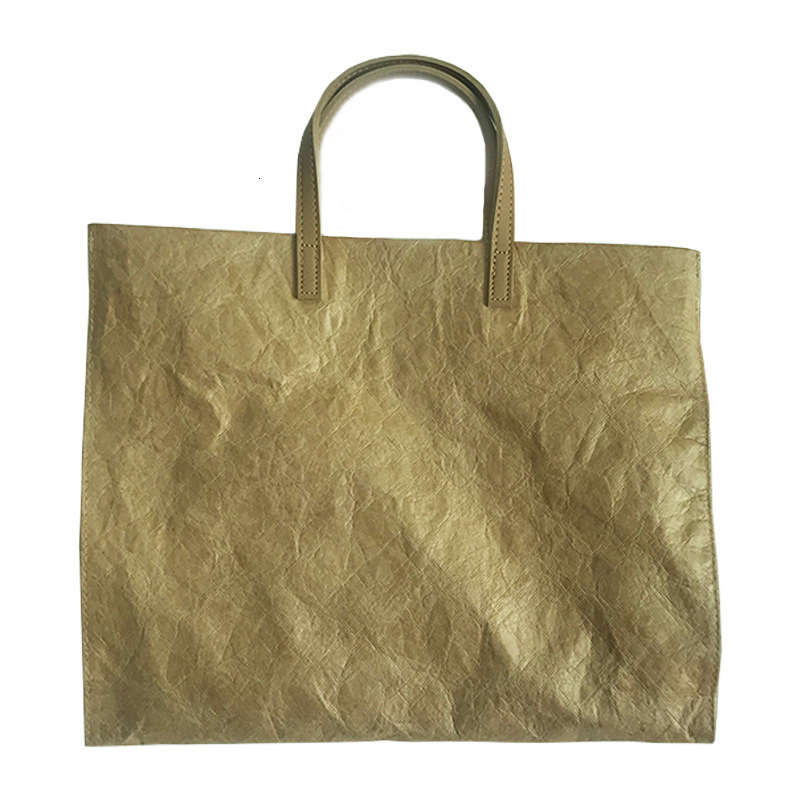 Luxury Brand Designer Bag 2024 New Korean Single Shoulder Diagonal Cross Women's Ins Capacity Kraft Handbag Paper Leather Large Bag
