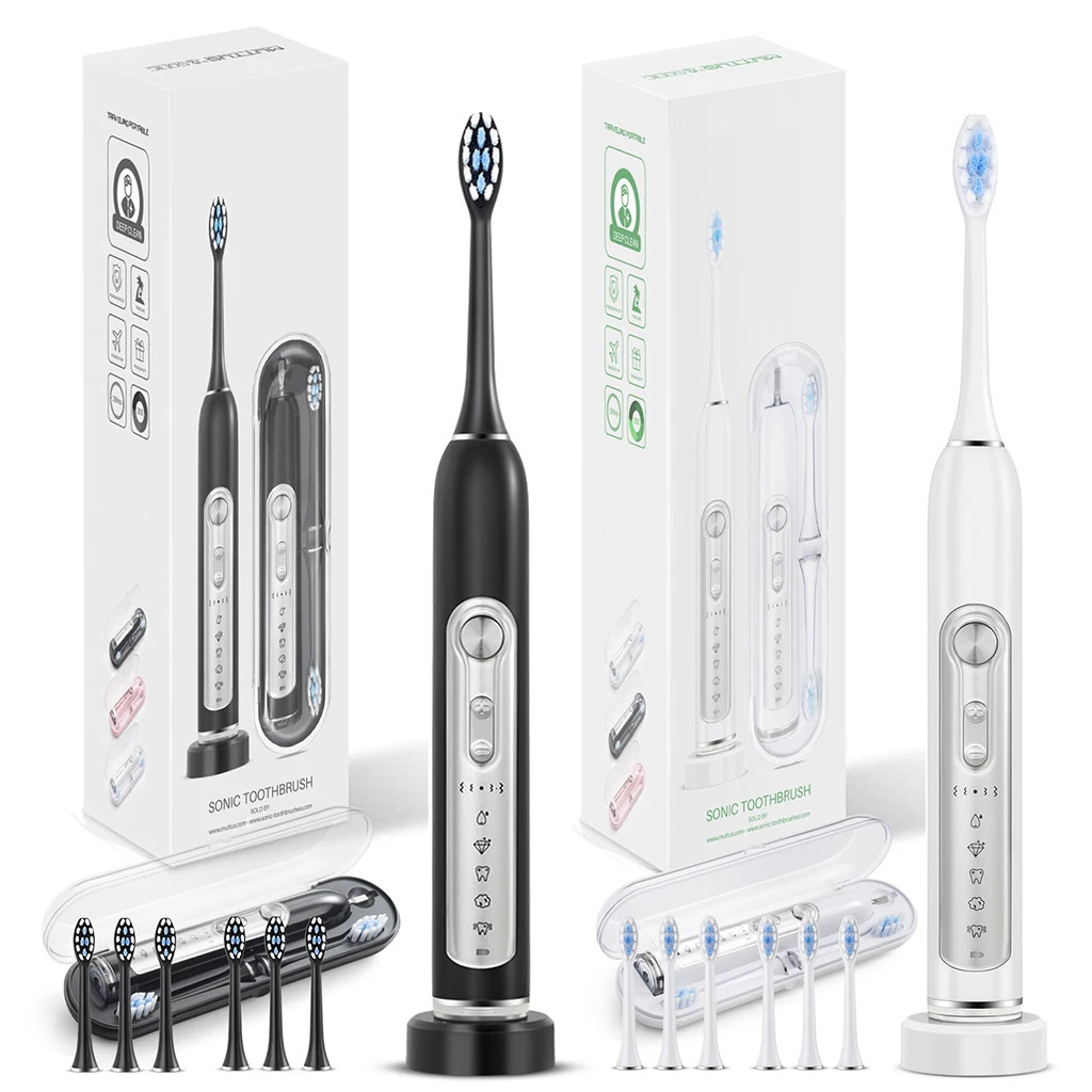 SUBORT S7 Super Sonic Electric Toothbrushes for Adult Kid Smart Timer Whitening Toothbrush IPX7 Waterproof Replaceable Heads Set 250519