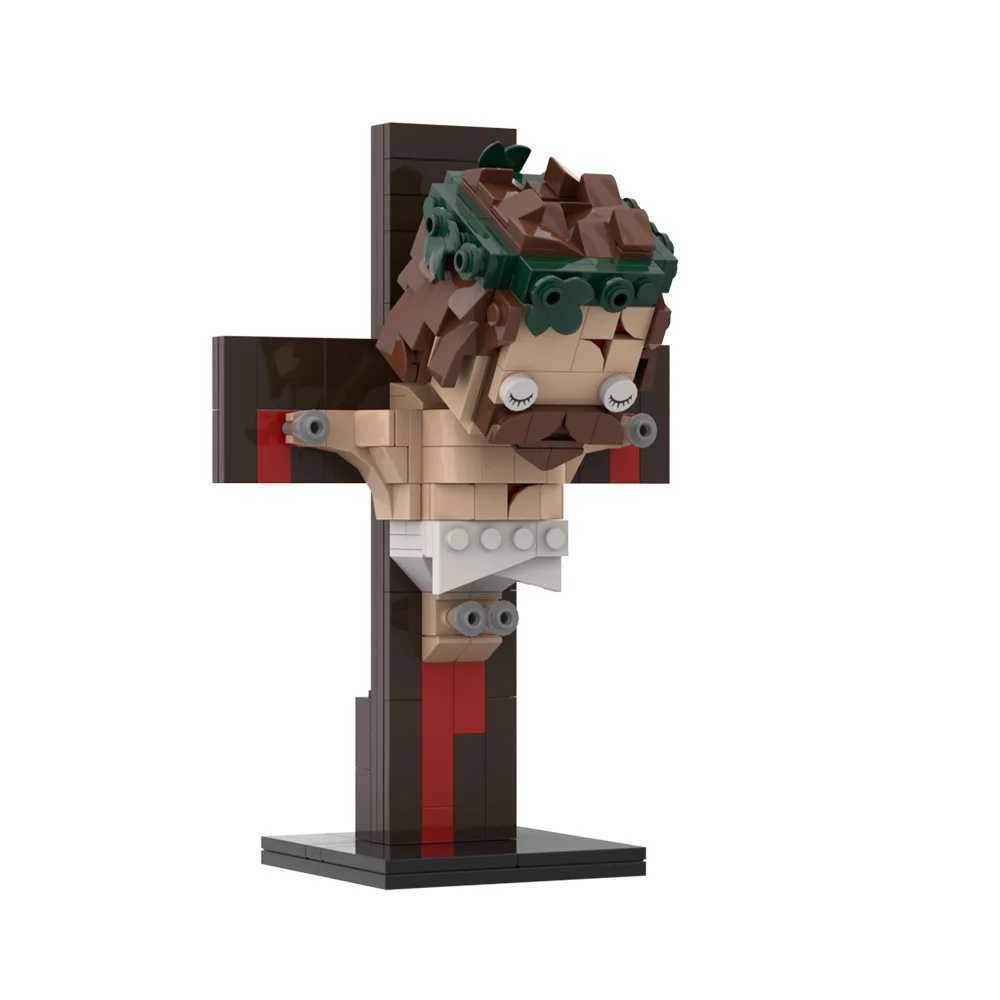 Gobricks MOC Christiani God Crucifixion of Building Block Model Jesus on the Cross Bricks Toys Kids Educational GiftsFree shipping