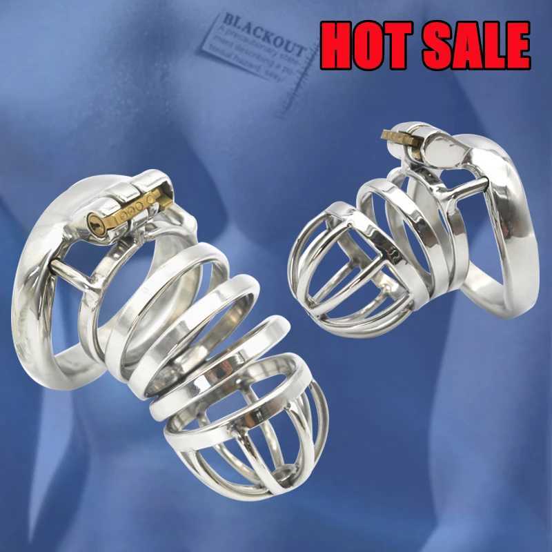 BLACKOUT A27X Stainless Steel Male Chastity Device Cock Cage with/without Barbed Anti-off Ring and Catheter Penis Fetish Adult z250528