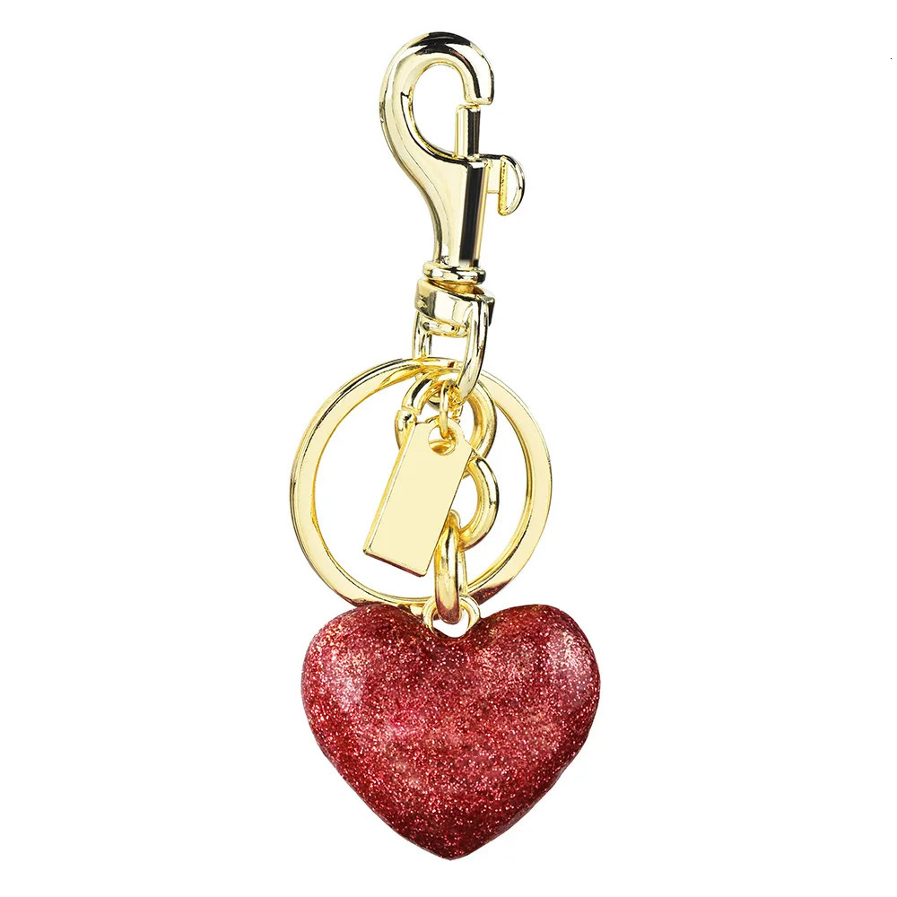 European and American peach heart love keychain creative love pendant love bag ornament 250527