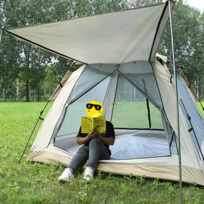 2026 New Spring Quick Open Four-Person Family Camping outdoor Tent Shipping Free