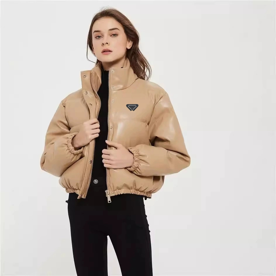 Casual 2025ss Solid Color Fashion Womens PU Leather Jackets Luxury Designer Brand Ladies Short Coat Autumn and Winter Warm Short Outerwear Tops