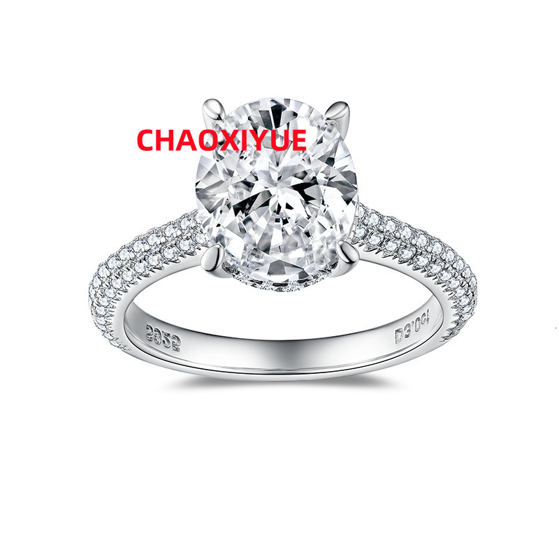 Hot Sell Moissanite Fashion Jewelry Ring 925 Sterling Silver Casual Rings for Ladies
