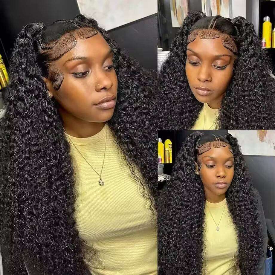 13x6 Hd Frontal Loose Wigs Brazilian Women Curly Human Hair wig 30Inch Deep Water Wave 13x4 Lace Front Wig