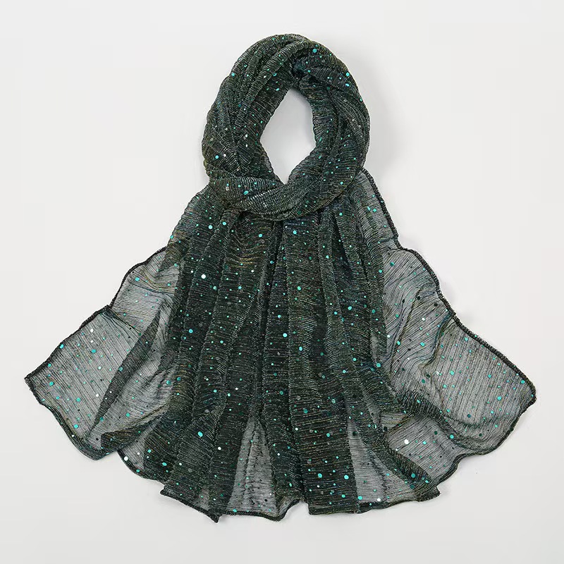 T827 headscarf elastic gold and silver sequins fashion scarf female headscarf headband accessories