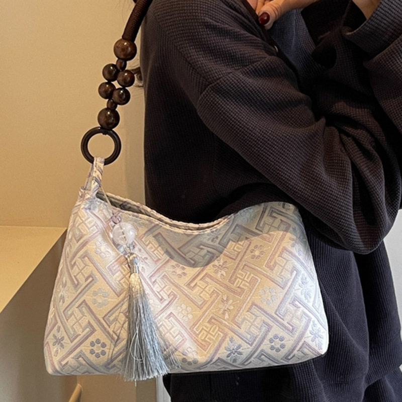 Women's Handbag Free Shipping Designer Bag Fashionable Chinese Style Armpit Bag 2025 New Summer Simple Cloth Bag Shoulder Bag For Going Out To Wo