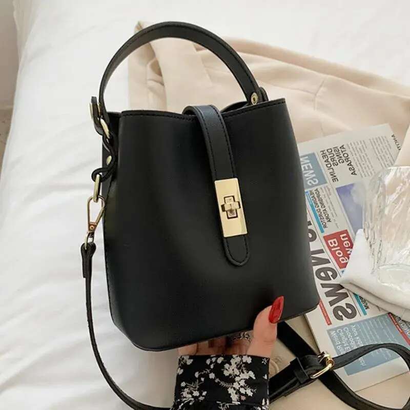 Evening Bags Fashion Small Bucket Bag Ladies Beige Yellow Shoulder Casual Messenger Mini Handbag Solid Color Mobile Phone Party