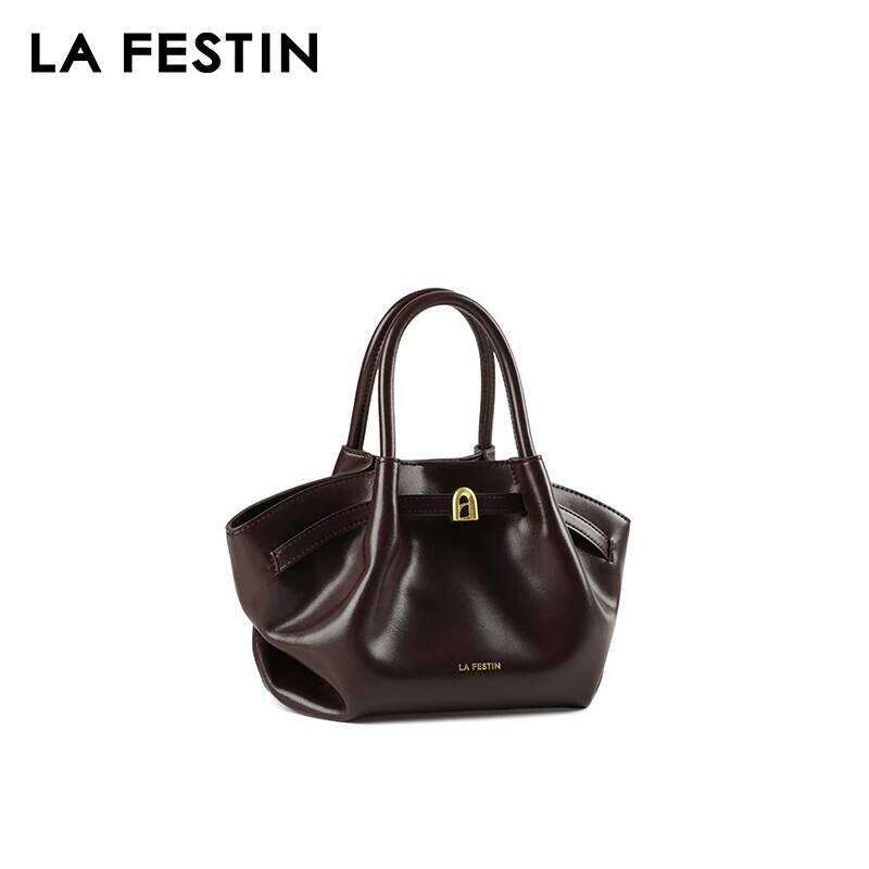 LA FESTIN Leather New Suede Handbag Women's bags brand Fashion Shoulder Crossbody Bucket Bag small size