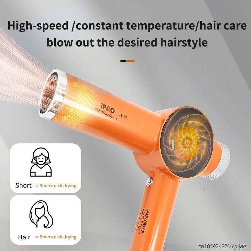 2025 High-Speed Bladeless A Rotational Speed Of 120,000 Rpm, Professional Hair Dryer With High Power