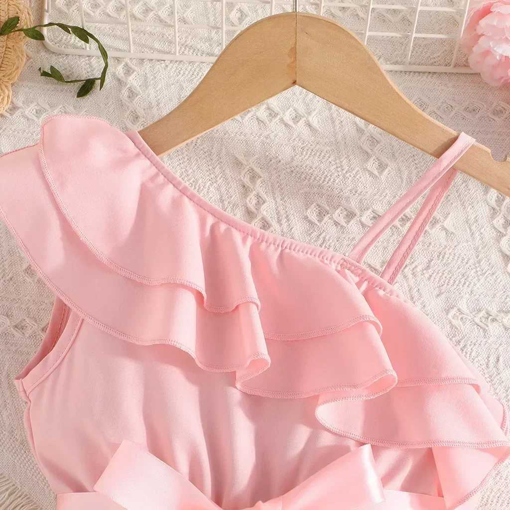 Summer Dress for Baby Girls Kids 2-7 Years Birthday Ruffled Embroidered Sleeveless Floral Princess Dresses Ootd For Baby Girl X250528
