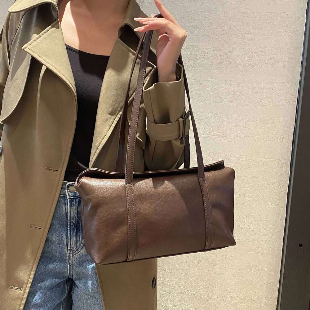 Genuine Leather Fashion Women's Shoulder Designer High Quality Casual Horizontal Large Capacity Ladies Pillow Bag