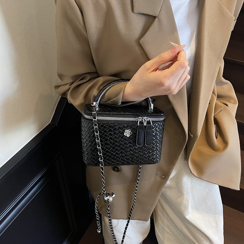 Luxury Brand Designer Bag Xiaoxiangfeng Box Bags Trendy Casual Fashion Chain Weaving Pattern Single Cross Shoulder Handheld Small Square Bag