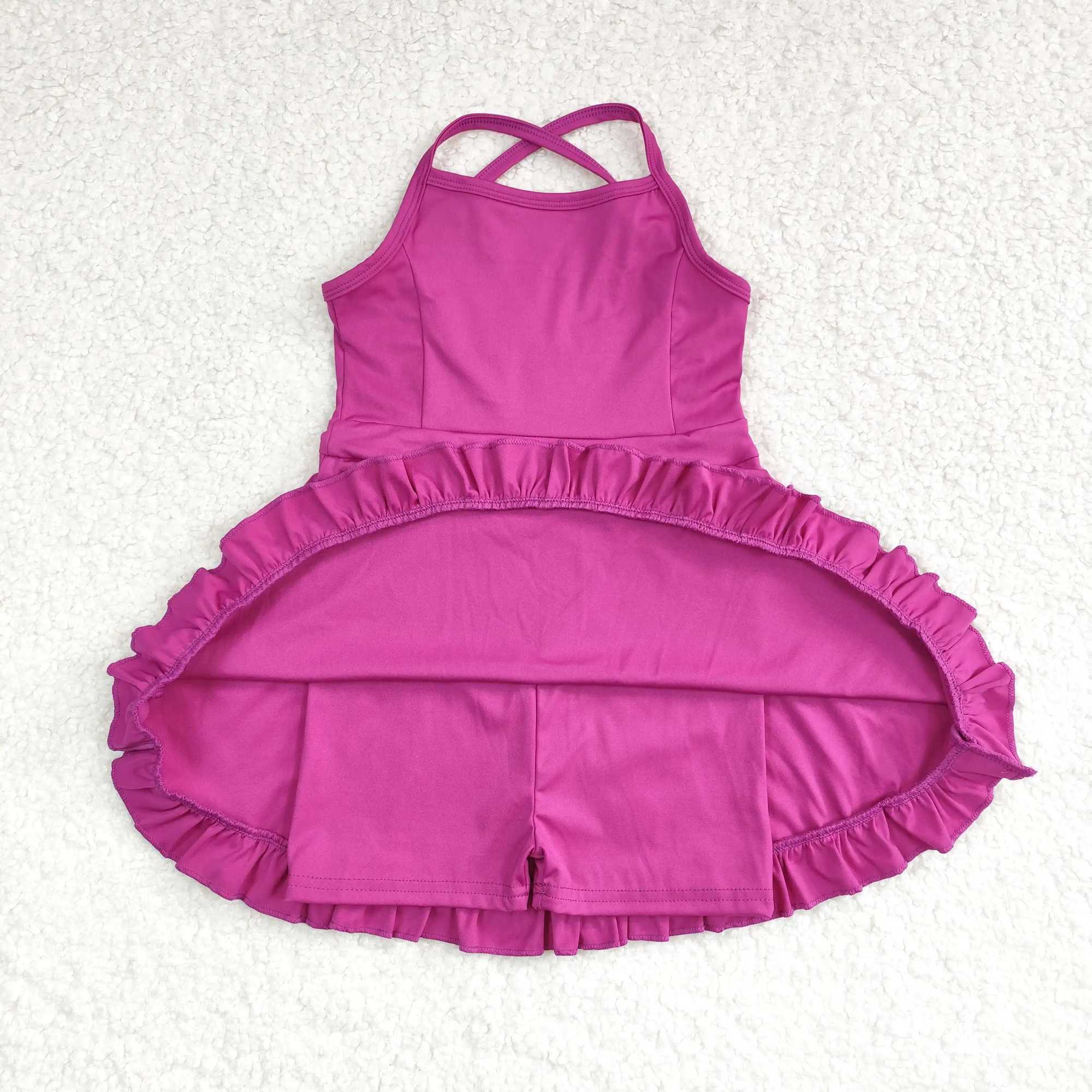 Summer Baby Girl Bows Skorts Toddler Infant Knee Length Dress Kids Children Sleeveless Yoga One Piece Strap Clothes X250528