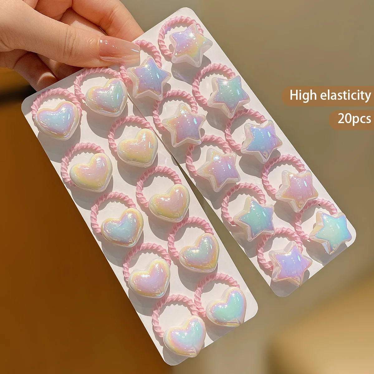 20 stars love bands little girls hair rings pearl white hair accessories for children 250528