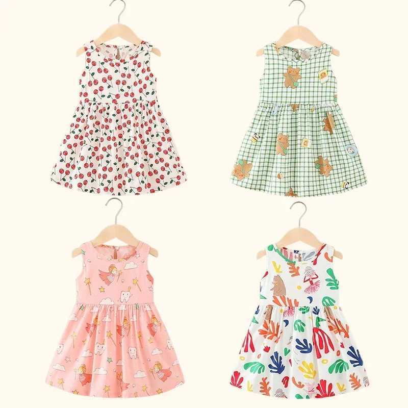 Girl Dresses Cotton Children Clothing Summer Kids Clothes Dresses For Girls Party Princess Fashion Outfit Cartoon Beach Dress X250528