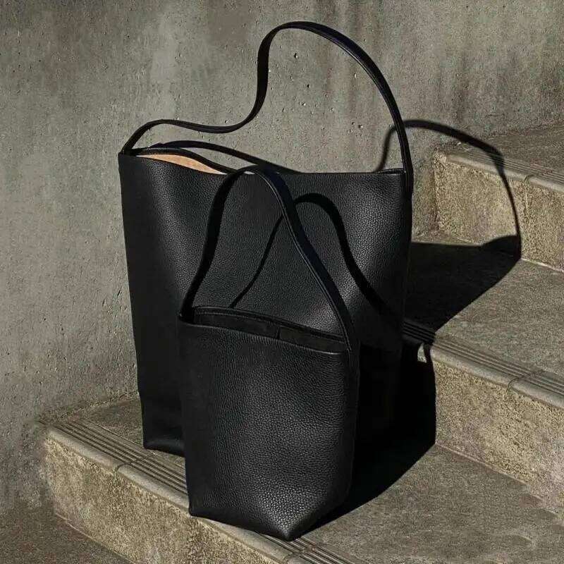 Designer Bag NS Park Cowhide Bucket Women New Designer Handbags Soft Real Leather One Shoulder Bags Large Capaity Tote Bag