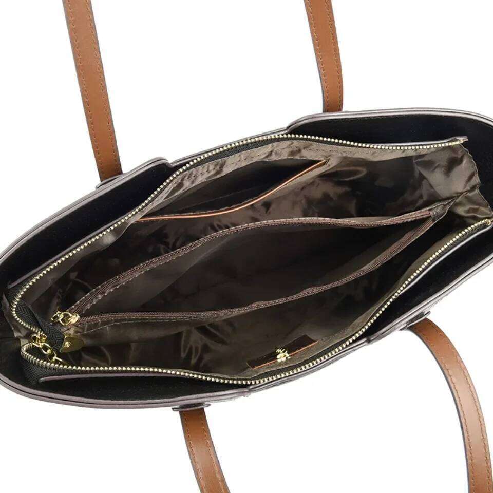 Women High Quality Leather Shoulder Bags Elegant Designer Ladies Handbag Purse Casual Tote Sac Commuting Shopping Bag