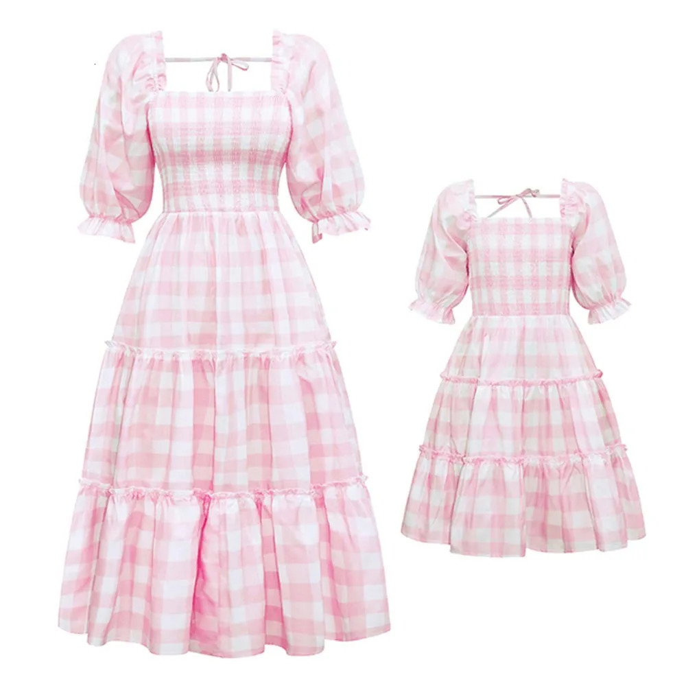 Mother Day Gifts Daughter Matching Dress Family for Wedding Mom and Me Women Beach Large Hem Girl White Korean Dress 250528