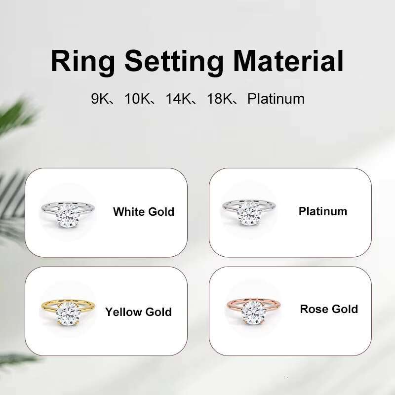 Solitaire 0.5-2ct HPHT CVD Lab Grown Diamond IGI GIA Certificate Engagement Ring Jewelry Women Lab Diamond 18k White Gold Ring