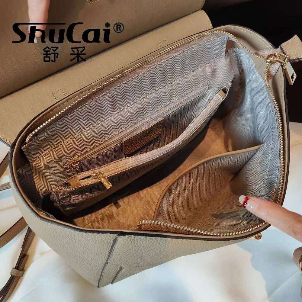 Genuine leather handbag large capacity crossbody bag head layer cowhide single double shoulder backpacks