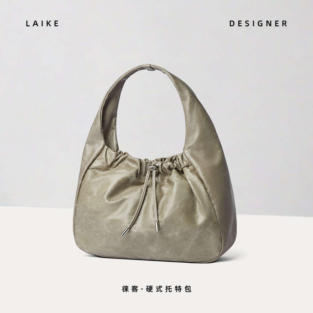 for Women New High-End Genuine Leather Handbag Fashion Versatile Large Capacity Tote Niche Lazy Underarm Bag