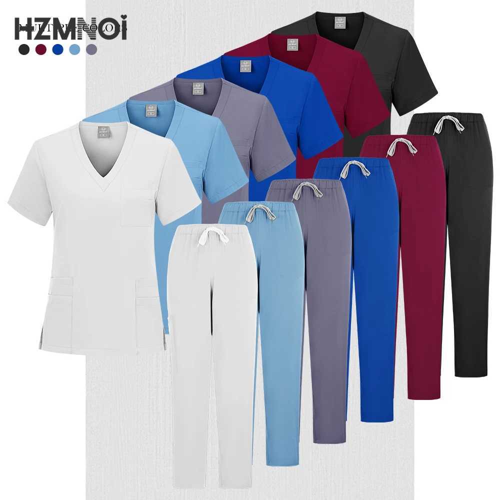 Newest Nurse Uniforms Medical Nursing Scrubs Sets Dentist Clinical Workwear Women Men Medical Surgical Suits Beauty Work Clothes X250528