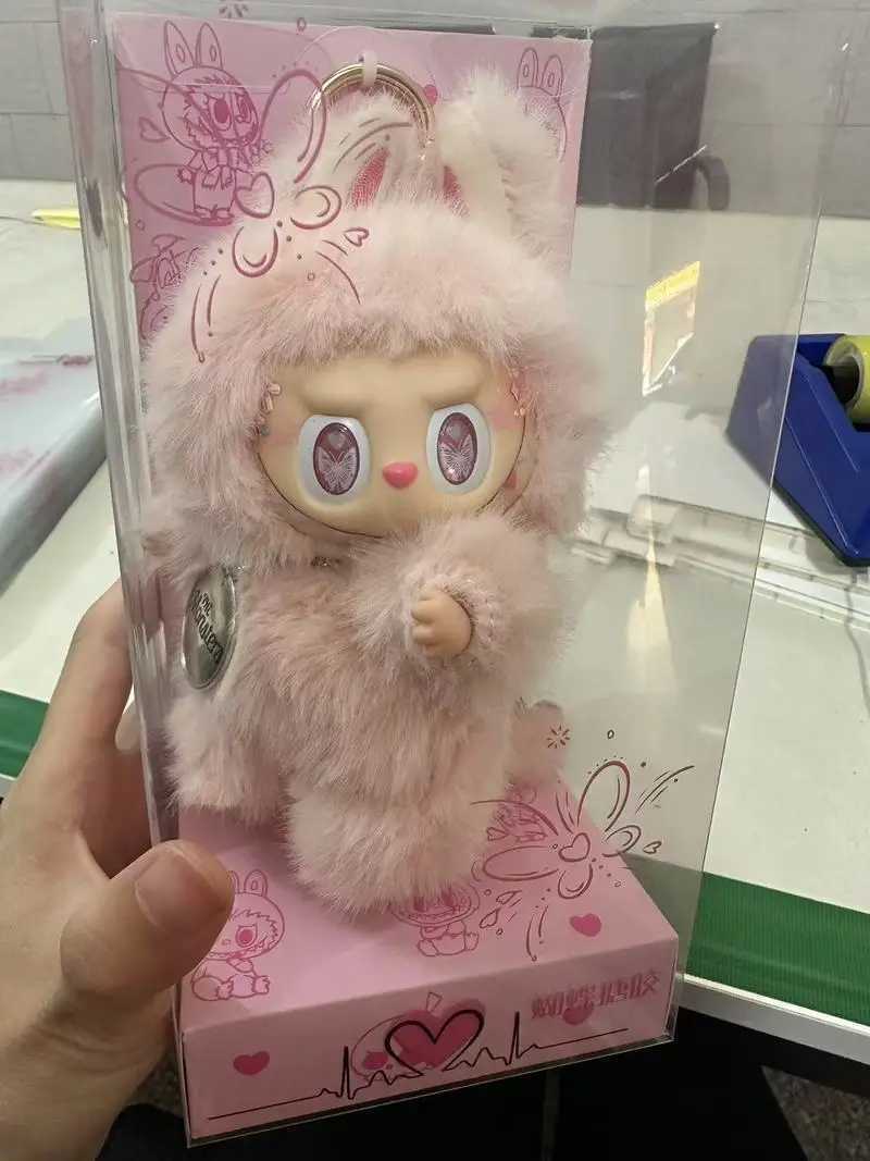 New 17cm Pop Labubu Leader Eye Angel Zimo Leader Vinyl Doll Pendant Cute Ornaments Holiday Gift Toys X250528