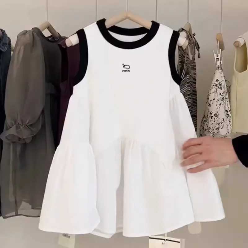 Girls Casual Dresses Sleeveless Casual Patchwork Dress Toddler Girl Clothes for 2 To 6 Years Princess Dress for Girls X250528