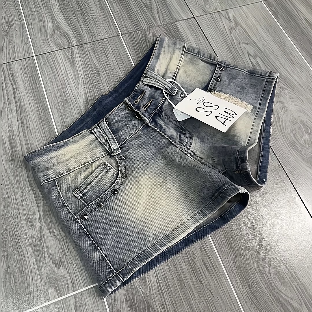 American Style Denim Shorts for Women Summer New Plus Size Tight Elastic Slim Fit Sexy Ultra Short Hot Pants