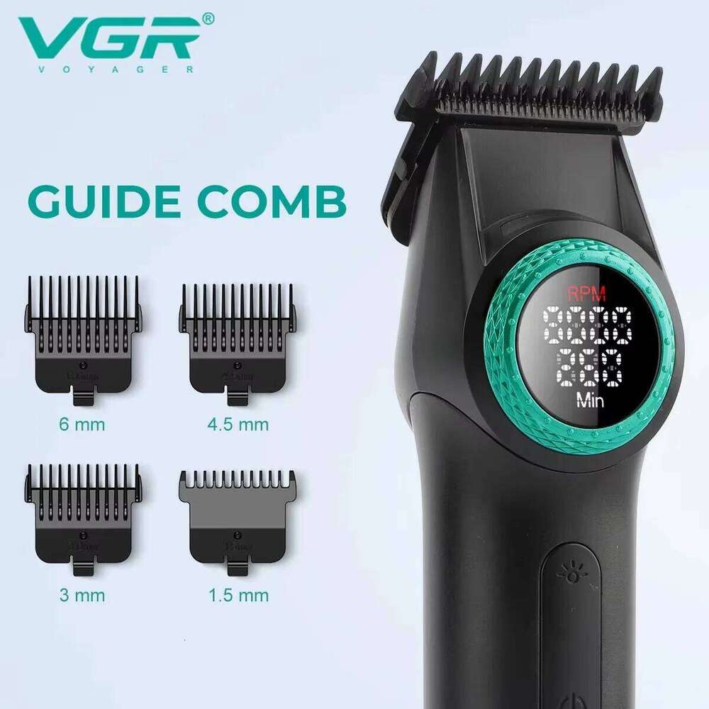 VGR Clipper Professional Trimmer Rechargeable Cutting Hine Cordless Barber BLDC Motor Hair Clippers Men V-977