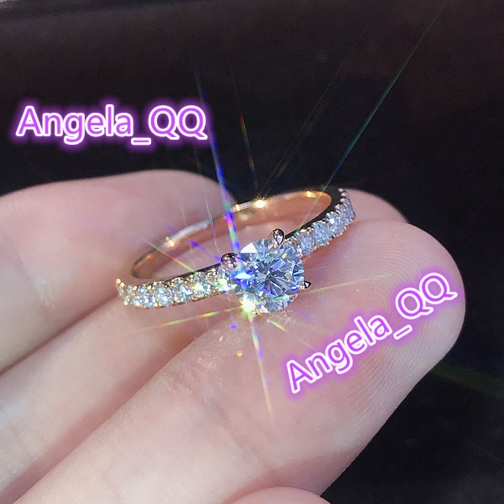 2025 New Trendy Elegant Rings for Women White Crystal Engagement Design Hot Sale Female Wedding Rings