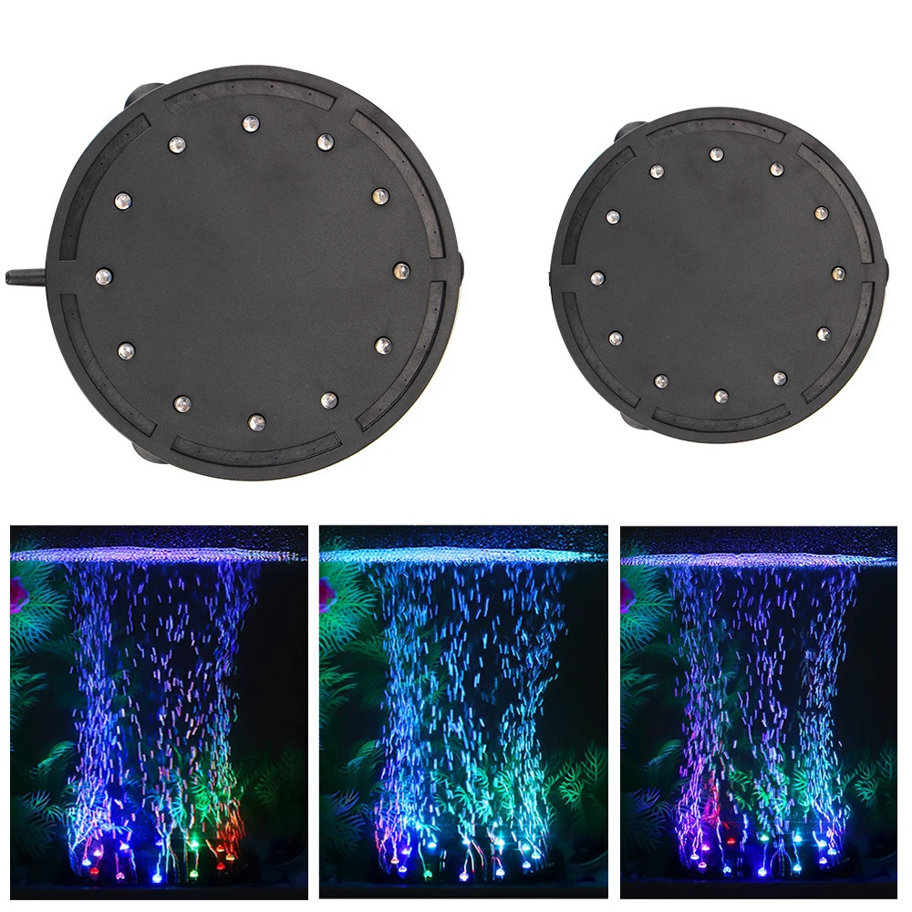 Colorful Lighting Fish Tank Landscaping Decoration Oxygen Bubble Light EU Plug Aquarium Lamp LED Diving Light 10.5cm/12.5cm 250521