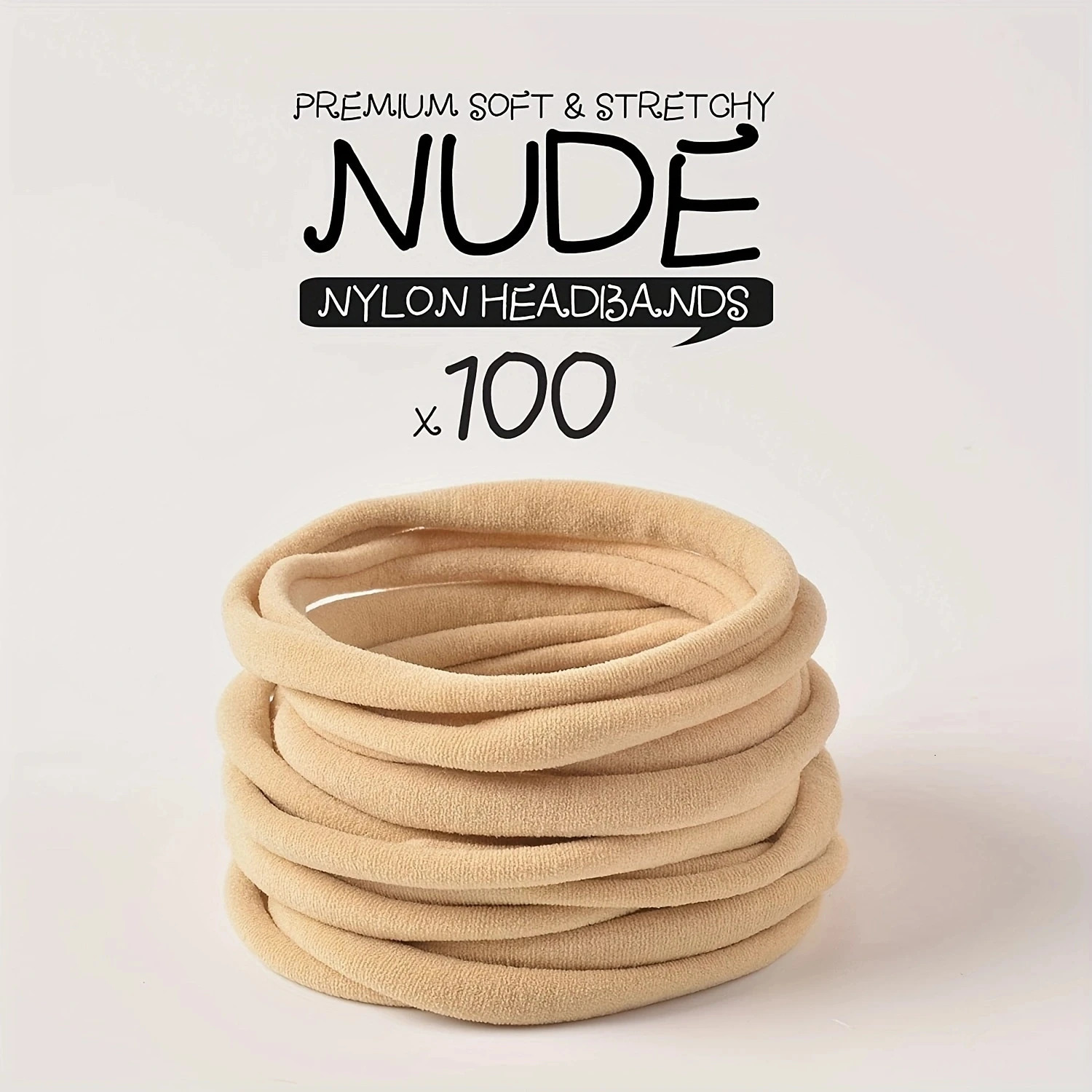 100 PCS Baby Nylon Headbands DIY Elastics Hair Accessories for Girls born Infant Toddlers Kids Headdress Baby Turban 250528