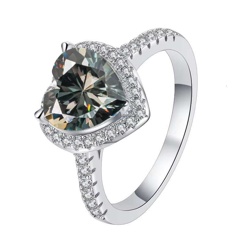 100% Real Moissanite Ring D VVS1 Moissanite Diamond1ct S925 Sliver Wedding Rings for Women