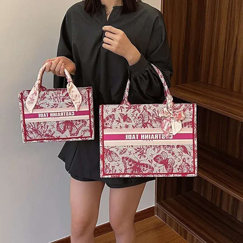 free shipping designer shoulder bags casual handbag fashionable tote for women 2025 new style pink