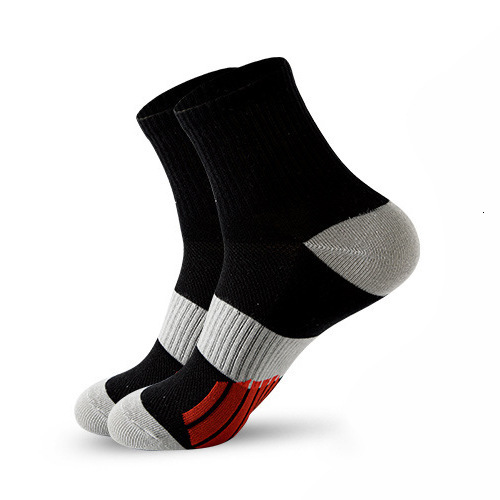 Men's Mid-Calf Color-Block Sports Basketball Professional Running Cotton Long Autumn Winter Socks