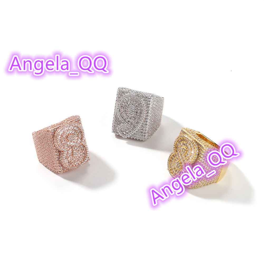 Customized Champion Ring Super Ice Moissanite Customizable Alphabet Number Ring Handmade Shining Hip Hop Style Rap Jewelry Ring