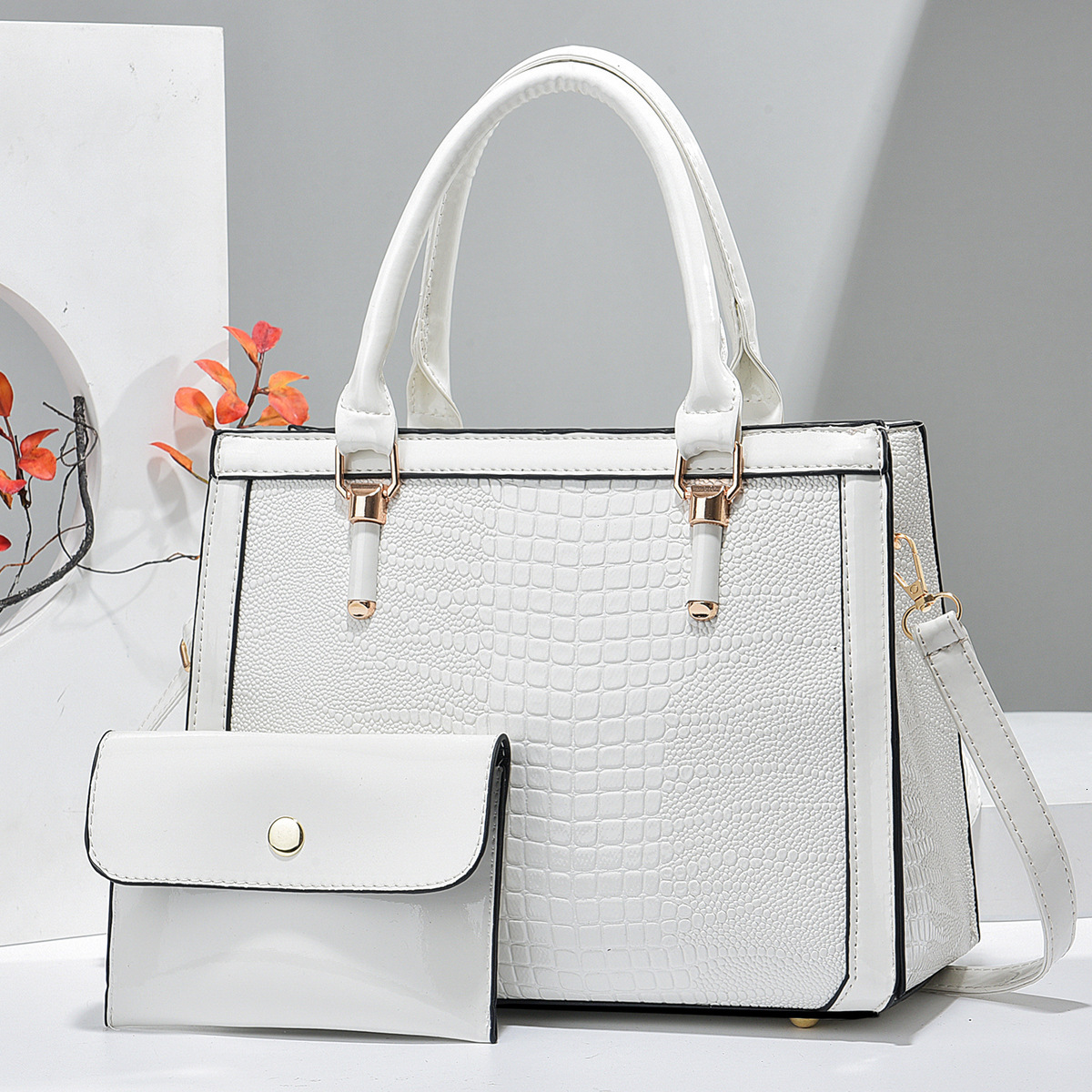 Top Brand High Quality New Style Multi-Piece Set Bags Crocodile Pattern Women's Tote Bag Large Capacity Shoulder Crossbody Handbag New Free Deliv