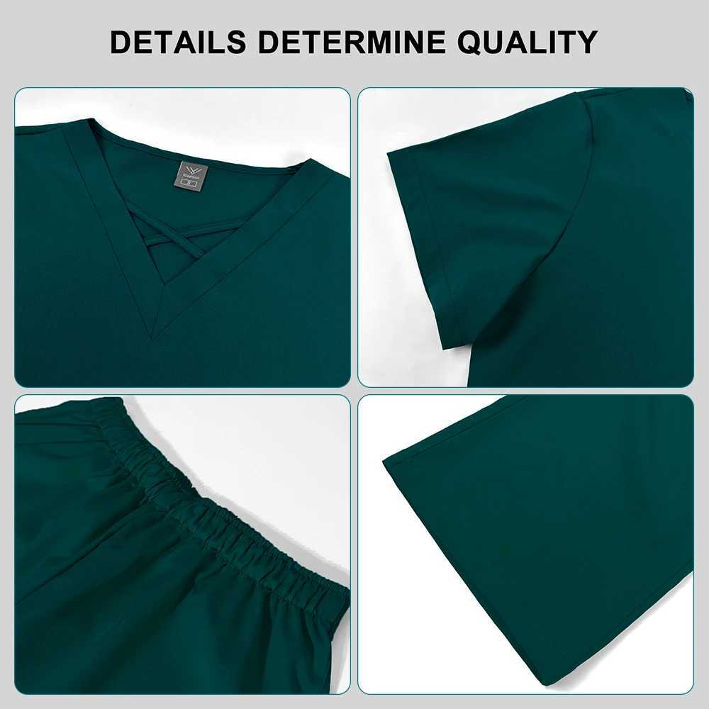 Scrubs Set Nurse Dental Surgery Suit Operating Room Medical Uniform Scrubs Hospital Working Medical Supplies Work Wear X2505281