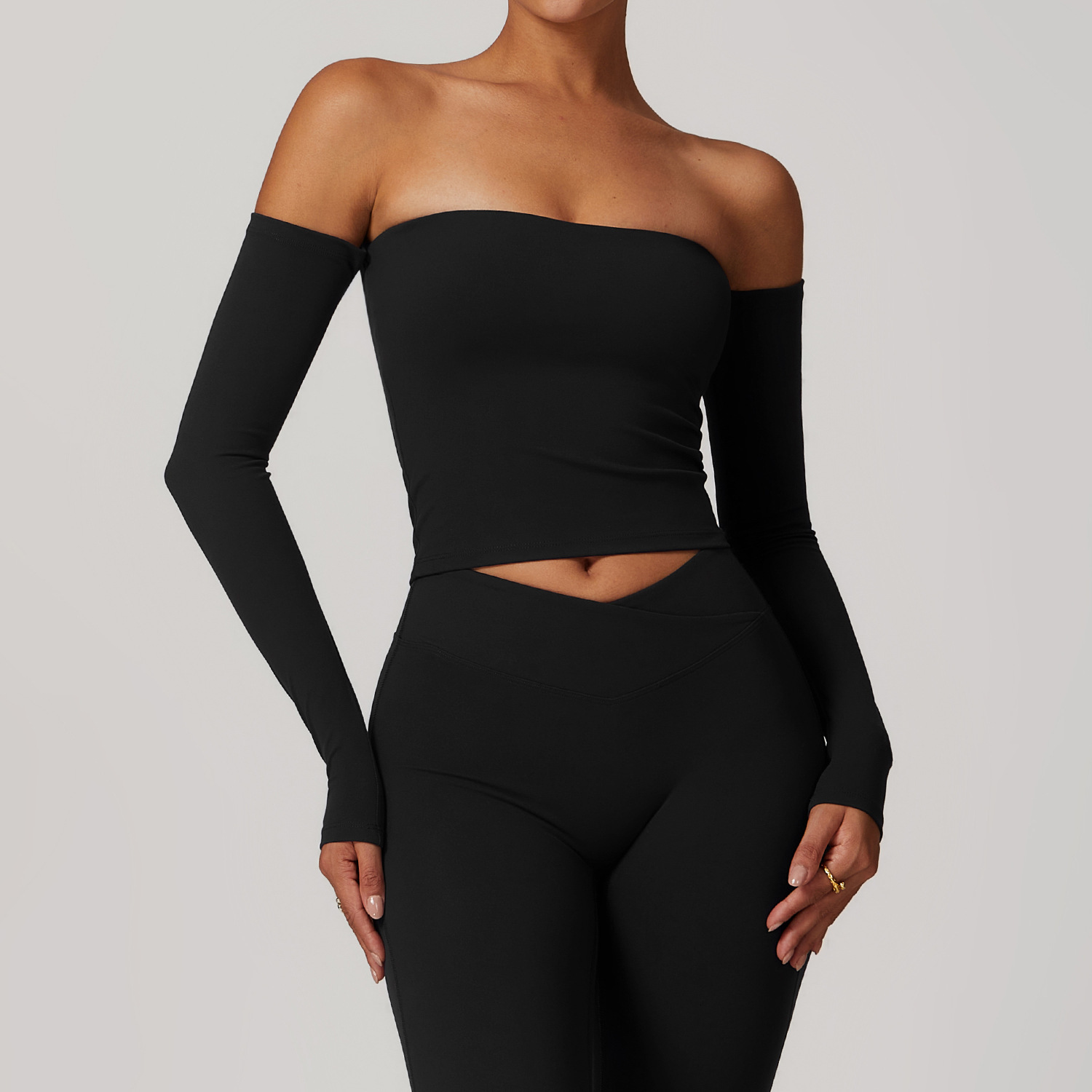 Yogawomen Sets Exchanges Long Sleeve Yoga Top For Women Brushed Tight Fitness Outerwear Sports Shirt Running 2 Piece Set Women Designer