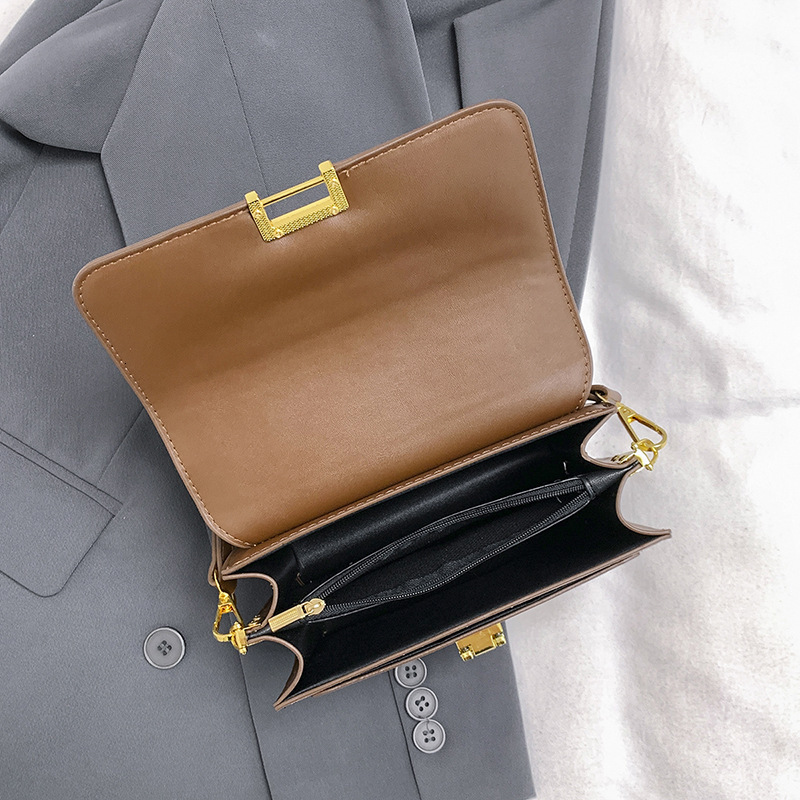 Luxury Brand Designer Bag Simple 2024 New Trendy Ins Temperament Japanese And Korean Shoulder Crossbody Small Square Contrasting Color Bag