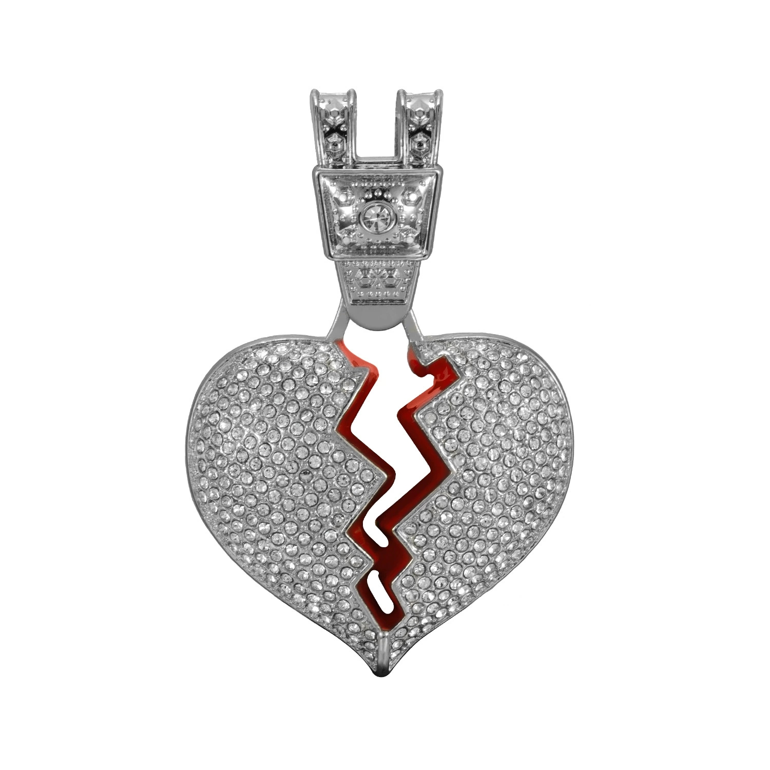 Classic Cuban Link Necklace with Heart-Shaped Elements - Versatile Accessory