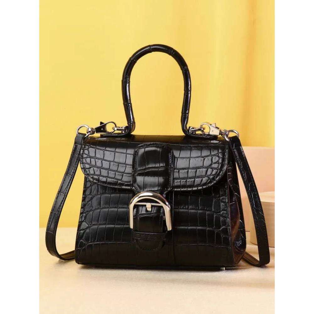 High Quality Women Genuine Leather Crocodile Skin Office Ladies Single Shoulder Bag New Elegant Totes Crossbody Bags