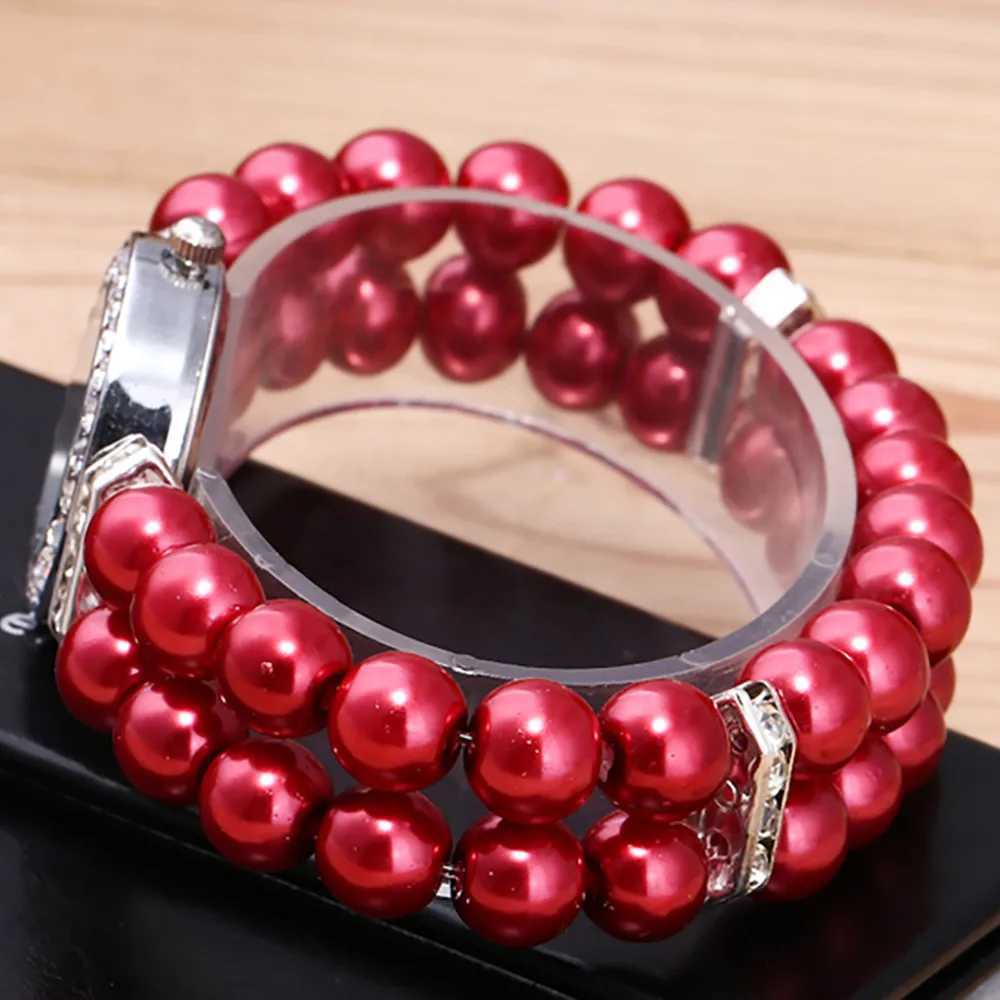 Fashion Women Casual Pearl String Watch Strap Quartz Wrist WatchXJ250527