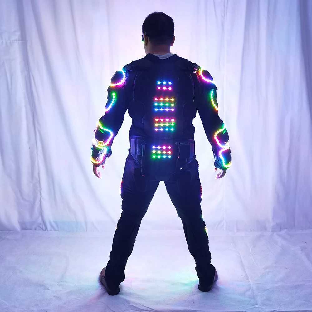 Future LED Robot Dance Armor RGB Laser Suit Festival Celebration Prom Party Music Show Costume Dancer Show Club Dress W250528