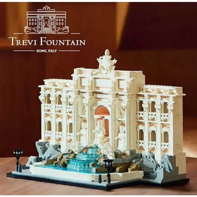 1880pcs Architecture Trevi 21062 Fountain Model Kit Iconic Italy Roman Landmark Building Blocks Display Toys For Birthday Gifts Z250528