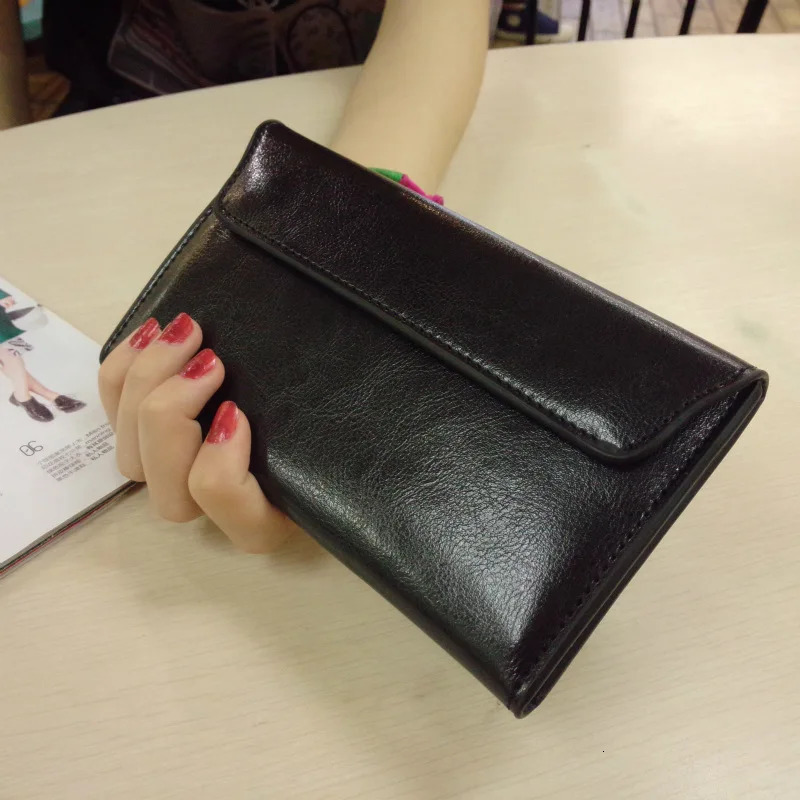 Slim Genuine Leather Women Wallet Female Long Clutch Bag Wallets and Purses Ladies Card Holder Vallet Sac A Main 250526